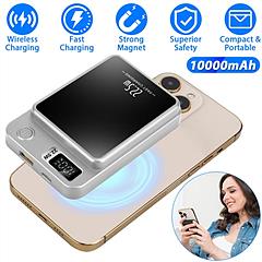 10000mAh 2-In-1 Magnetic Wireless Power Bank by DirectDeals