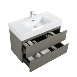 Alice - Bathroom Vanity With Sink, Large Storage Wall Mounted Floating Bathroom Vanity For Modern Bathroom, One-Piece Sink Basin Without Drain And Faucet by Couch.com