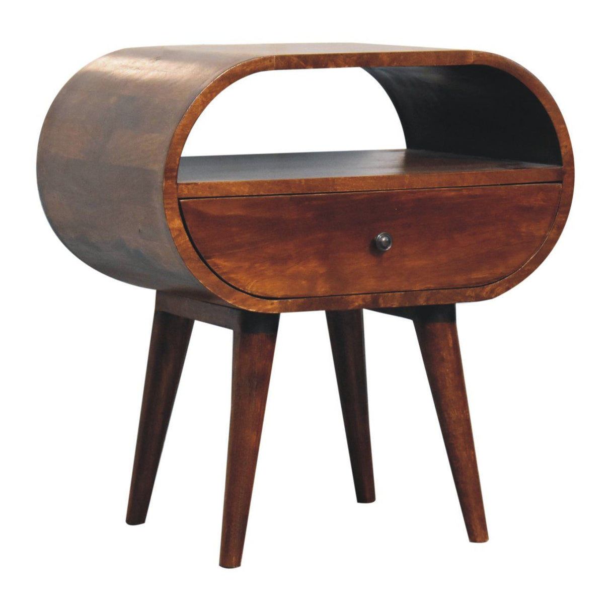 Large Chestnut Circular Bedside by Couch.com
