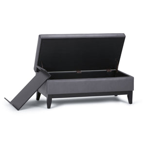 Oregon - Contemporary Storage Ottoman Bench With Tray by Couch.com