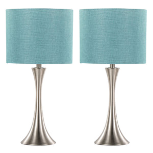 Lenuxe - Contemporary Semi Gloss Table Lamp (Set of 2) by Couch.com