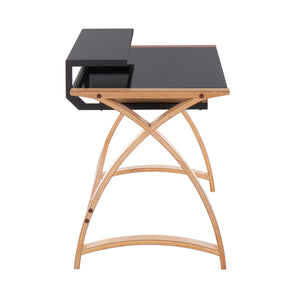 Bentley - Mid-Century Modern Office Desk - Natural / Black by Couch.com
