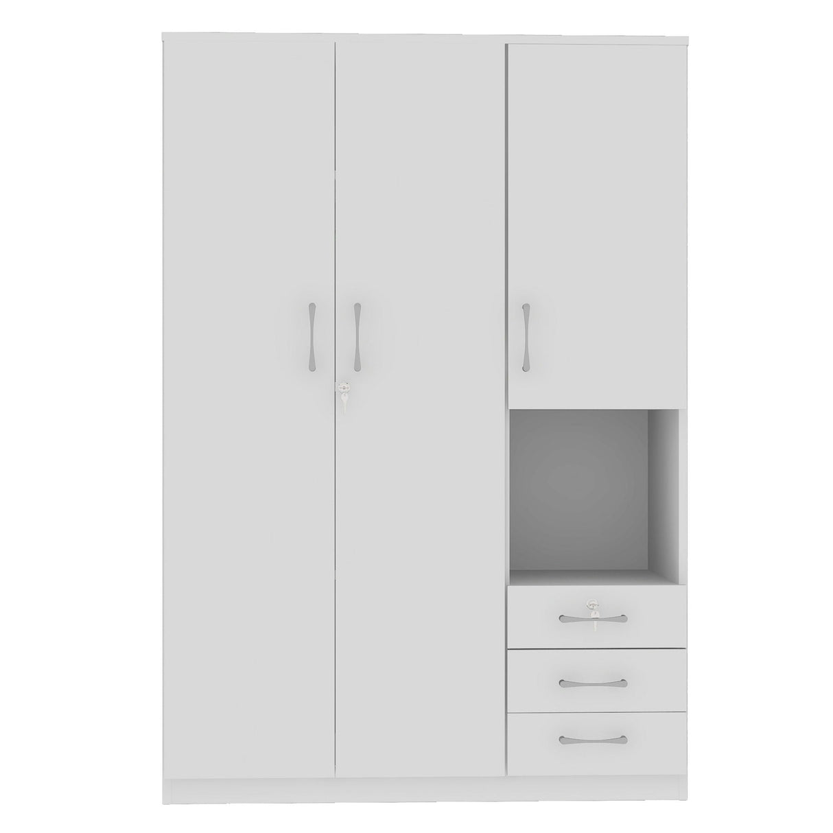 2 Doors Wardrobe Storage For Bedroom With Shelves And 3 Drawers by Couch.com