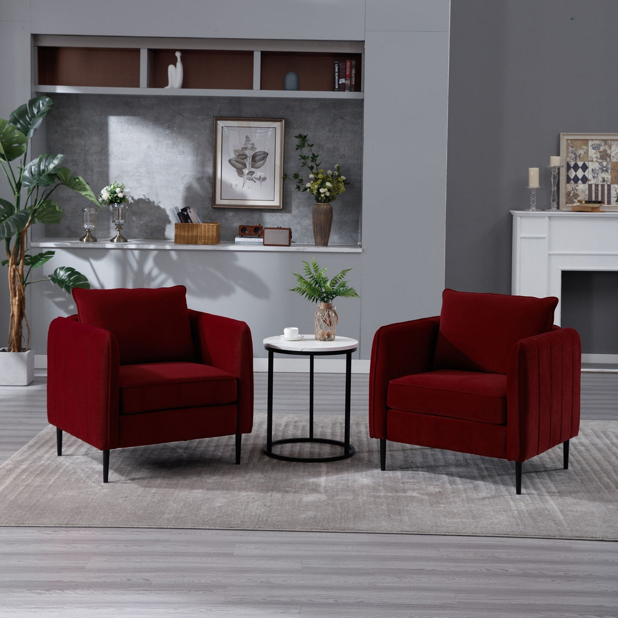 Accent Chair With Pillow For Living Room