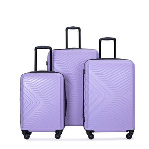 3 Piece Luggage Sets Lightweight Suitcase With Two Hooks, Spinner Wheels, Tsa Lock, Durable Hard Shell by Couch.com
