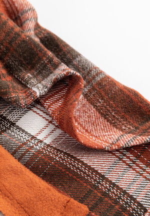 Plaid Button Up Long Sleeve Jacket Classic & Timeless Lightwear Outerwear For women and Girls