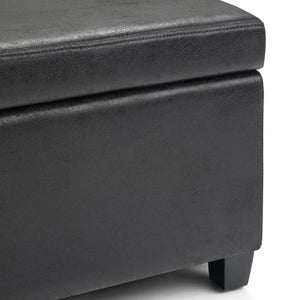 Avalon - Storage Ottoman Bench - Distressed Black by Couch.com
