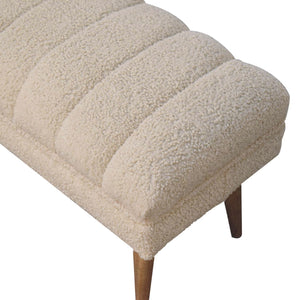 Boucle Puffer Bench - Beige by Couch.com