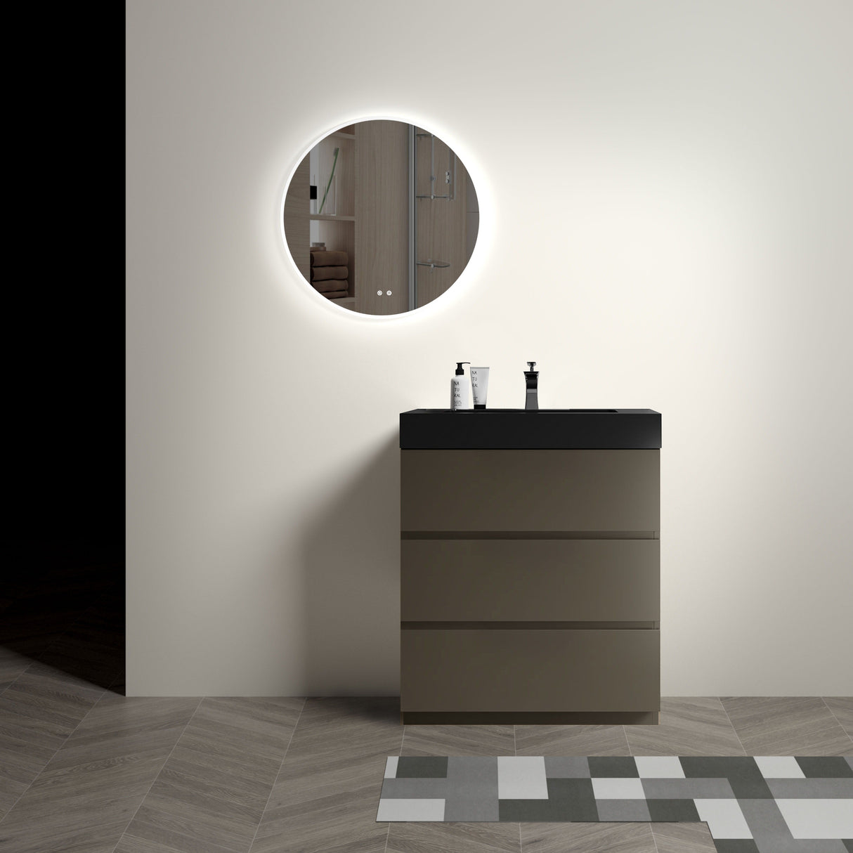 Alice - Bathroom Vanity With Sink, Large Storage Freestanding Bathroom Vanity For Modern Bathroom, One-Piece Sink Basin Without Drain And Faucet by Couch.com