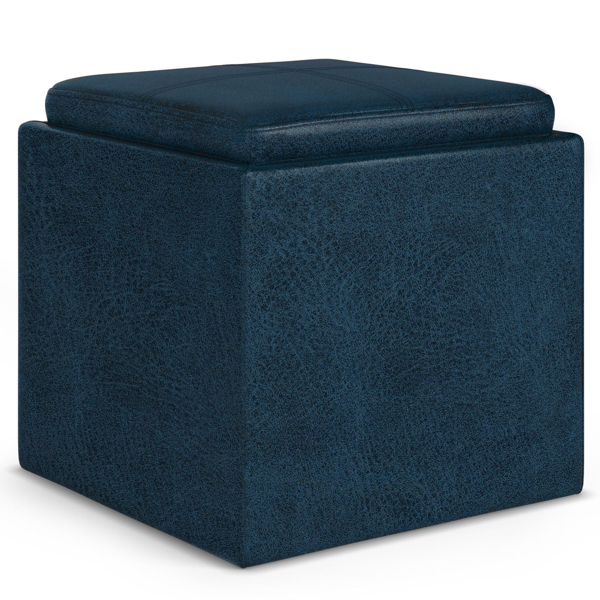Rockwood - Upholstered Cube Storage Ottoman With Tray by Couch.com