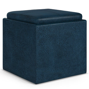 Rockwood - Upholstered Cube Storage Ottoman With Tray by Couch.com