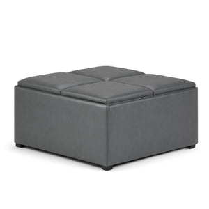 Avalon - Square Coffee Table, Storage Ottoman by Couch.com