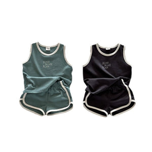 Cotton Sports Vest Shorts Casual Children Suit
