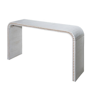 Washed White Console Table, 59in Entryway Table