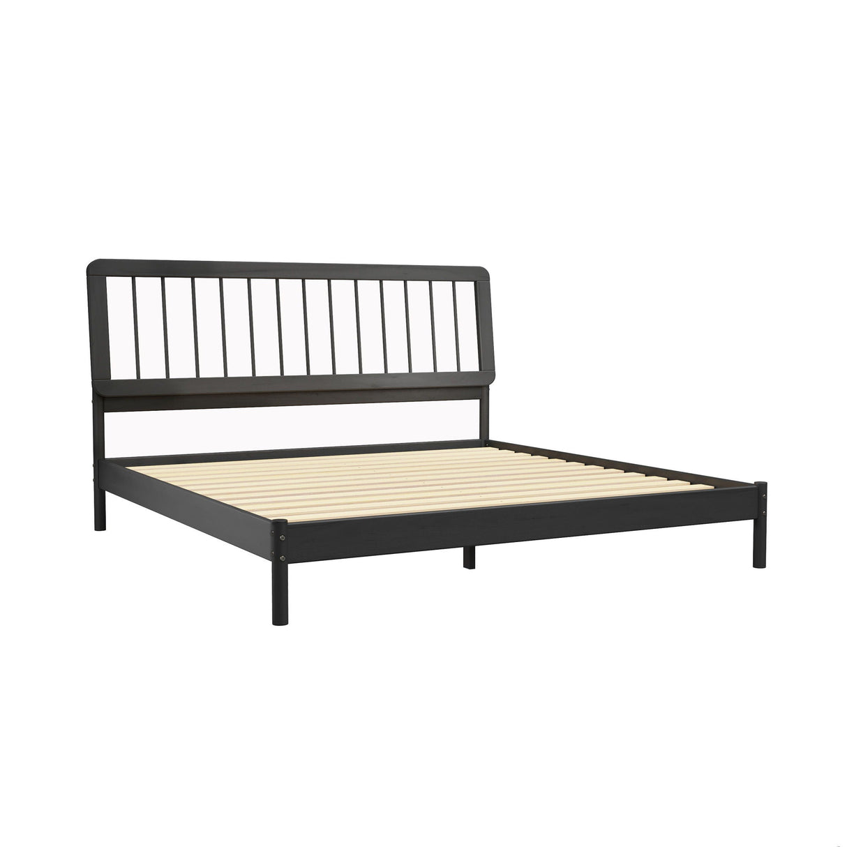 Mid-Century Modern Solid Wood Spindle Bed by Couch.com