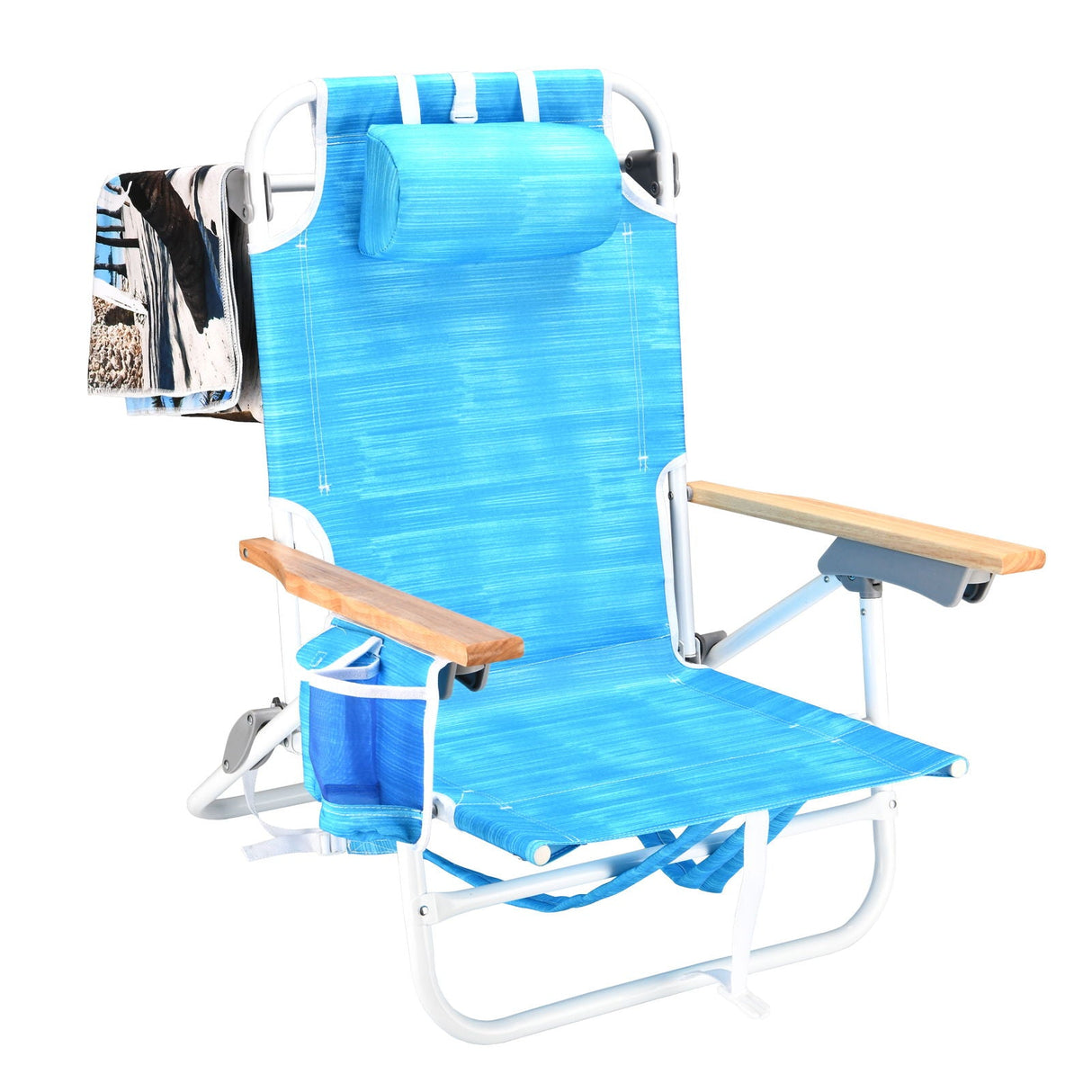 Backpack Beach Chair, 5 Position Chair With Pouch Folding Lightweight Positions by Couch.com