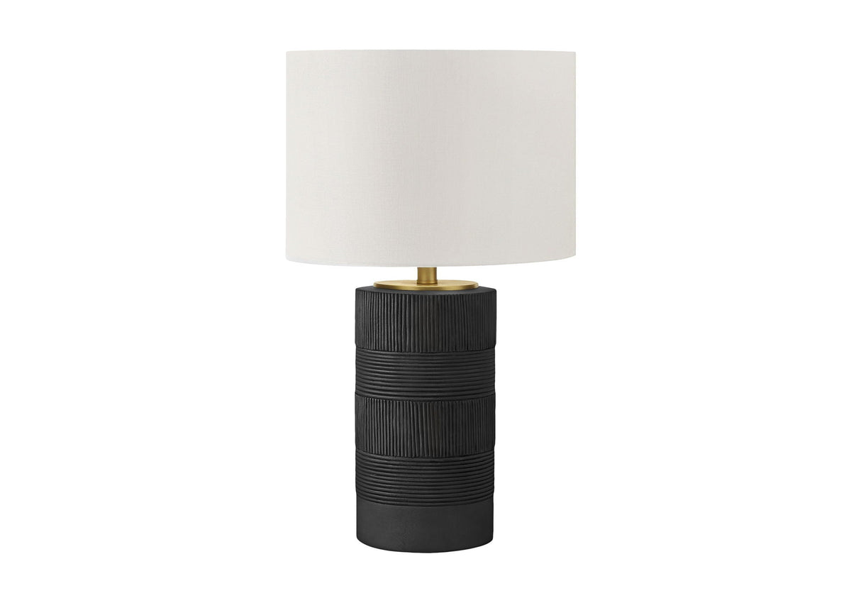 Table Lamp, Lighting, Resin, Contemporary - Black / Cream by Couch.com
