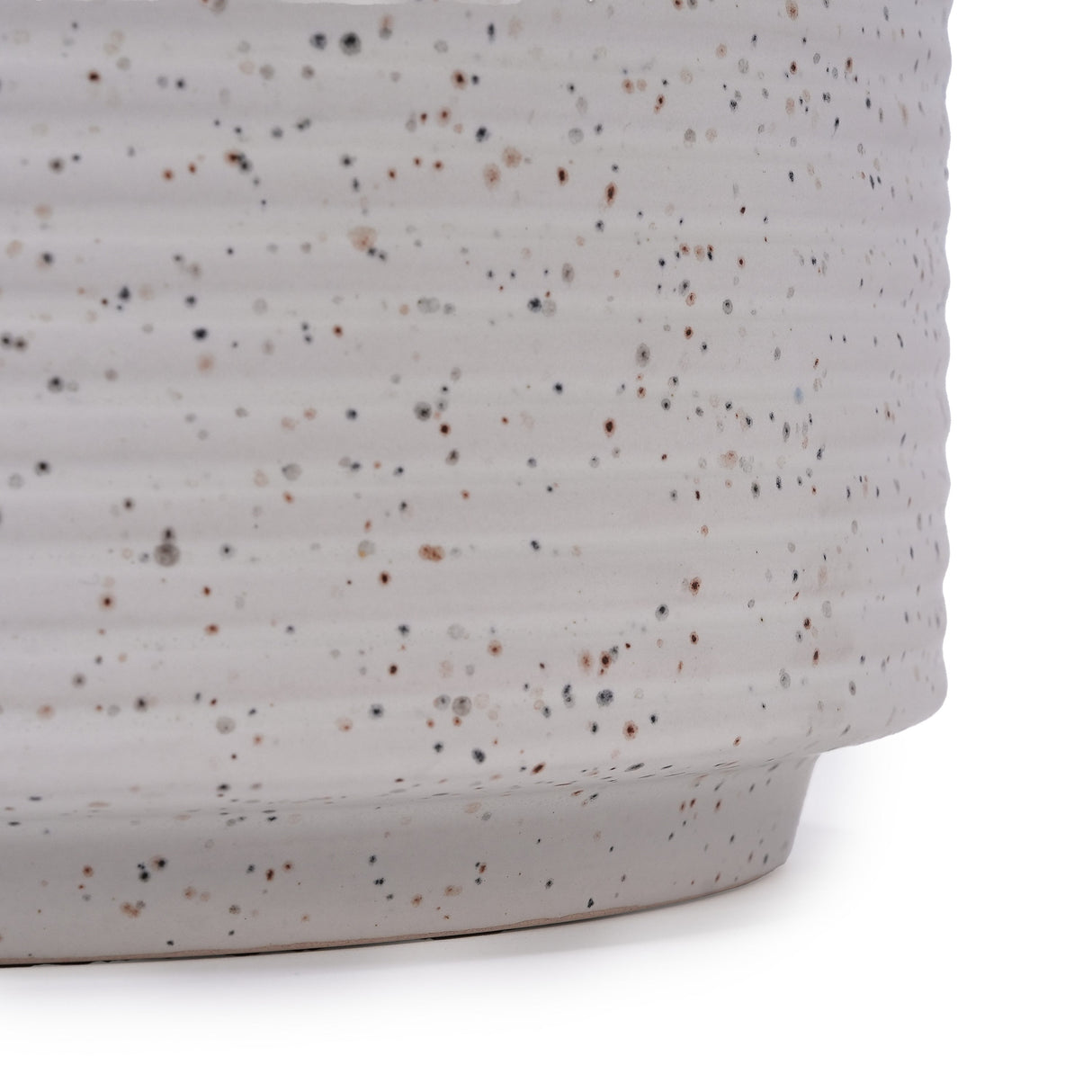 2 Pieces Ceramic Flowerpot Set, Milk White