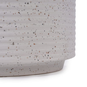 2 Pieces Ceramic Flowerpot Set, Milk White