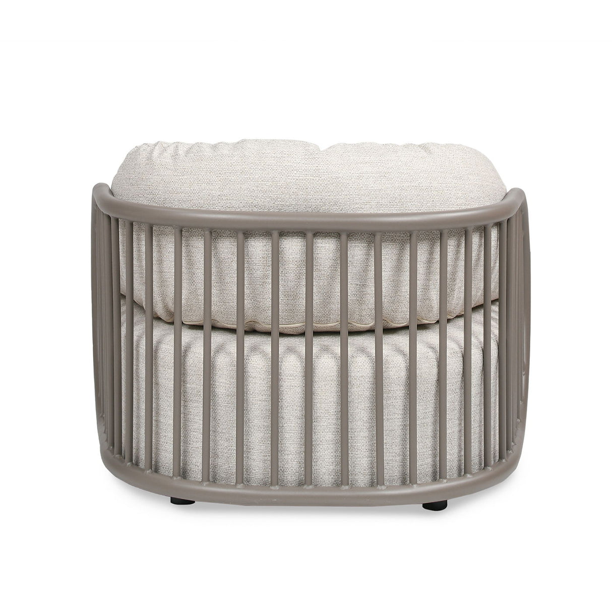 Harper - Barrel Upholstered Patio Deep Seating Armchair Axroma Olefin - Oat Beige by Couch.com