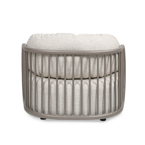 Harper - Barrel Upholstered Patio Deep Seating Armchair Axroma Olefin - Oat Beige by Couch.com
