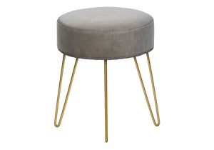 Ottoman, Pouf, Footrest, Foot Stool, Round Gold Metal Legs, Contemporary, Modern by Couch.com