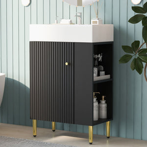 Bathroom Vanity, Combo Cabinet, Bathroom Storage Cabinet, Single Ceramic Sink by Couch.com