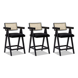 Milan - Modern Webbing Back Stool With Arms (Set of 3) by Couch.com