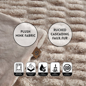 Antonia Silky Ruched Knit Throw