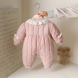Baby Girl Autumn And Winter New Cute Princess Thin Cotton Romper Girl Romper Outwear
