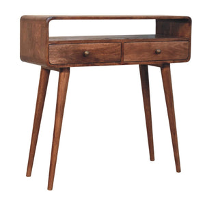 Solid Wood Curved Console Table by Couch.com