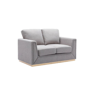 Valin - Linen Loveseat For Living Room - Gray by Couch.com