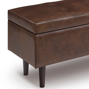 Shay - Large Square Coffee Table Storage Ottoman Mid-Century Style by Couch.com