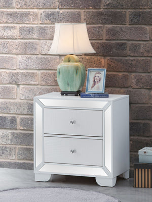 Nightstand Contemporary - Silver Champagne by Couch.com