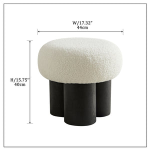 Versatile Mushroom Stool With Cushion by Couch.com