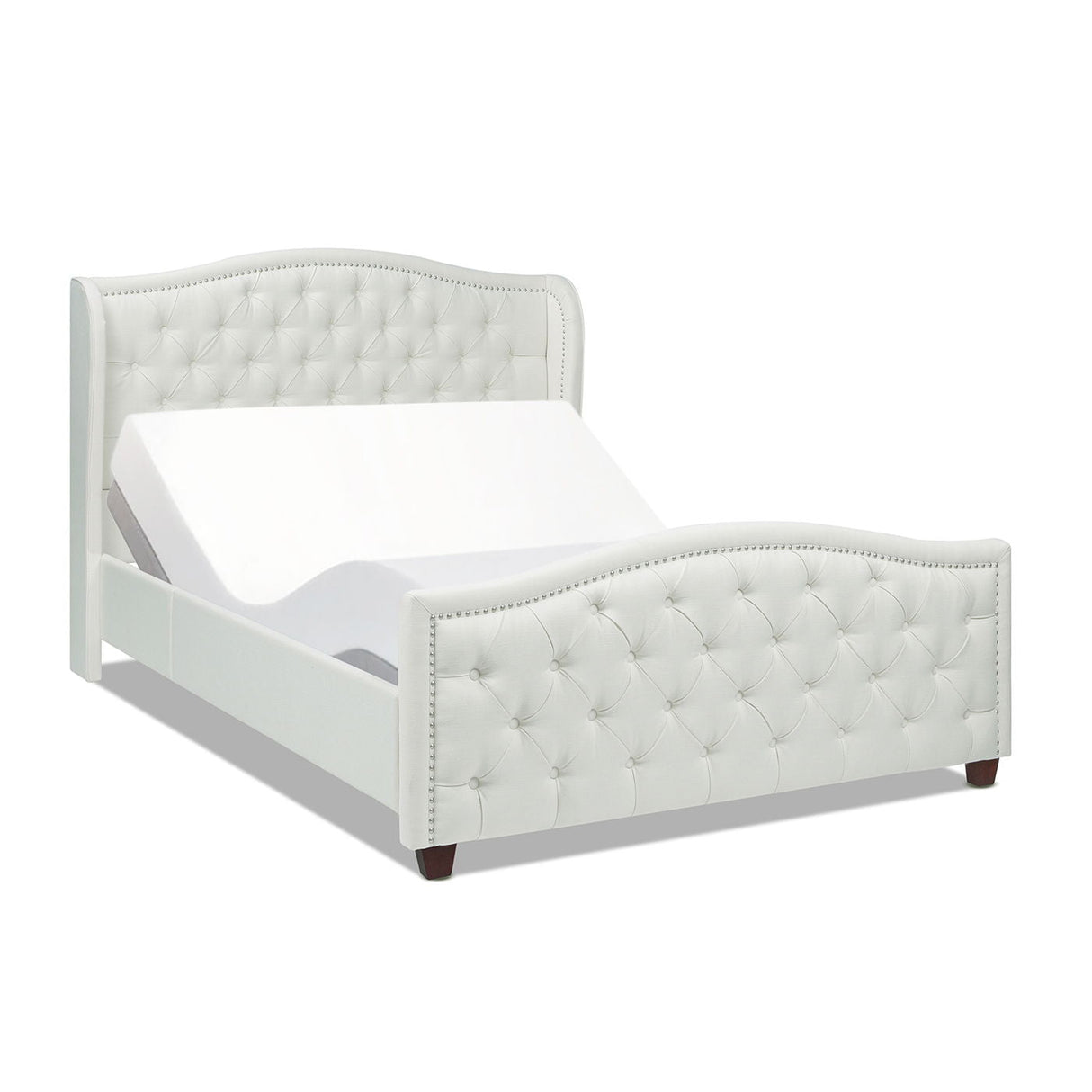 Fontana - Handcrafted Wingback Upholstered Platform Bed Frame by Couch.com