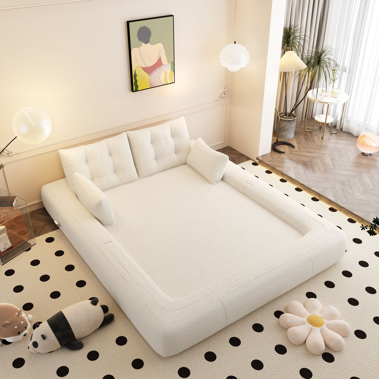 Human Dog Bed Multi Functional Foldable Sofa Bed 3 In 1