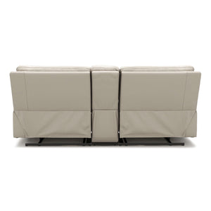 Malibu - Modern Power Motion 3 Piece Reclining Loveseat Sofa With Cup Holders - Cream Taupe Beige by Couch.com