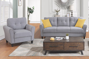Modern Living Room Sofa Set Linen Upholstered Couch Furniture For Home Office by Couch.com