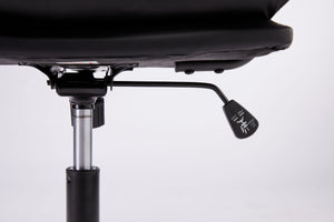 Couch.com Office Chair Mid Back Desk Chair Modern Excutive Office Chair With Arms And Wheels For Home Office Black, Durable Design, Faux Leather Construction, Black Finish by Couch.com