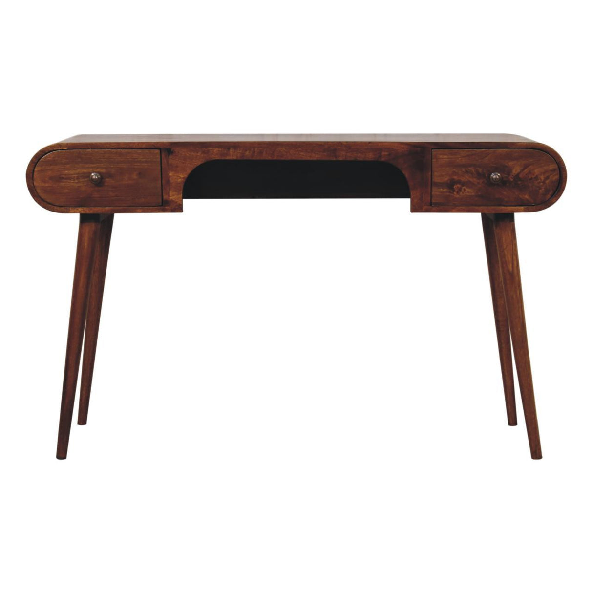 Couch.com London Arch Writing Desk Dark Brown, Wood Construction, Dark Brown Finish by Couch.com