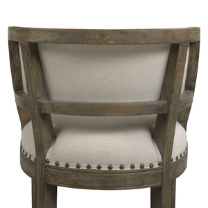 Paris 26.5' Farmhouse Counter Height Bar Stool with Backrest