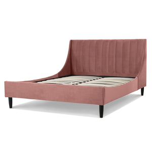 Aspen - Vertical Tufted Modern Headboard Platform Bed Set by Couch.com