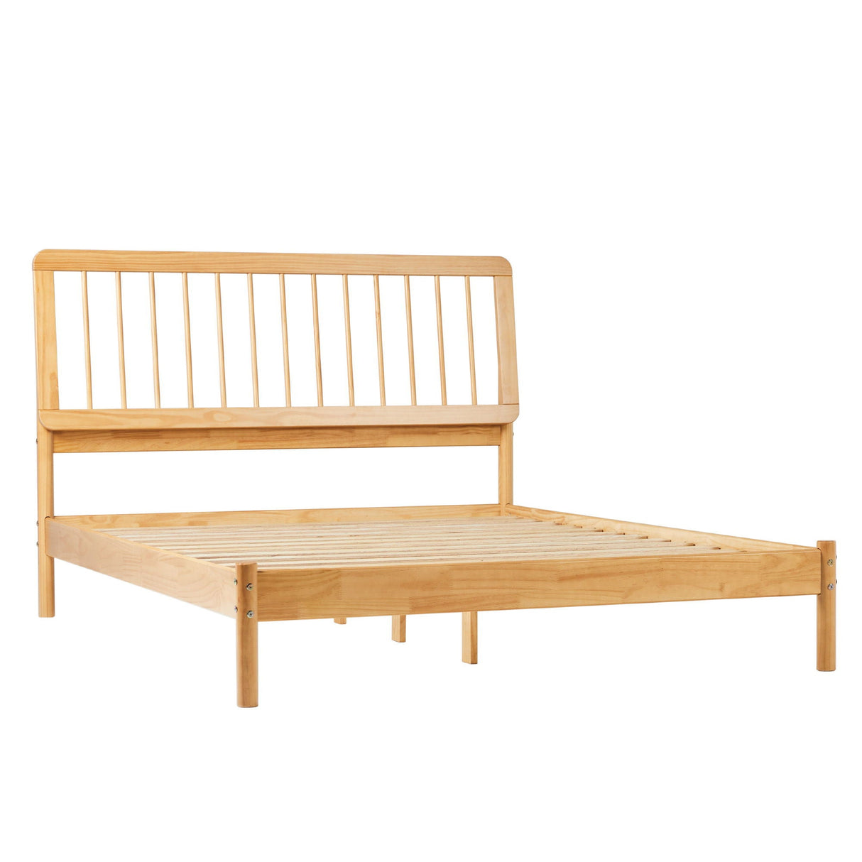 Mid-Century Modern Solid Wood Spindle Bed by Couch.com