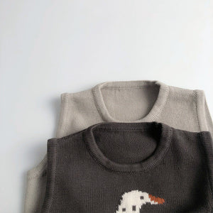 Spring And Autumn Vest Sleeveless Jacquard Knitted Cotton