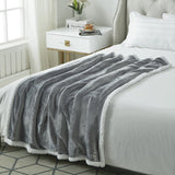 Zakary Flannel Reversible Sherpa Throw