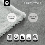Zakary Flannel Reversible Sherpa Throw
