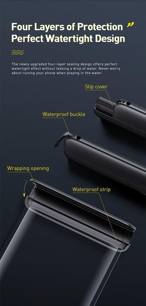 Floating Swimming Phone Bag Waterproof Mobile Phone Pouch Cell Phone Case For Swimming Diving Surfing Beach Use Waterproof Phone Cases for Swimming Boating 7.2Inch