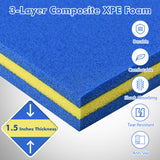 9' x 6' 3 Layer Floating Water Pad Foam Mat -Blue