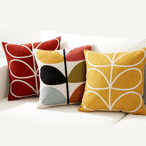 Floral Pillow Cover Linen / Cotton Cushion Cover Home Decorative Pillow Case For Sofa Christmas Party Living Room Flower Pattern Decorative Soft Throw Pillow Case Cotton Linen Floral Cushion Covers 45x45cm